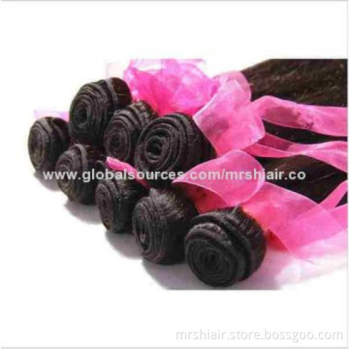 20-inch 6A Unprocessed Natural Color Straight Brazilian Virgin Hair Weaves